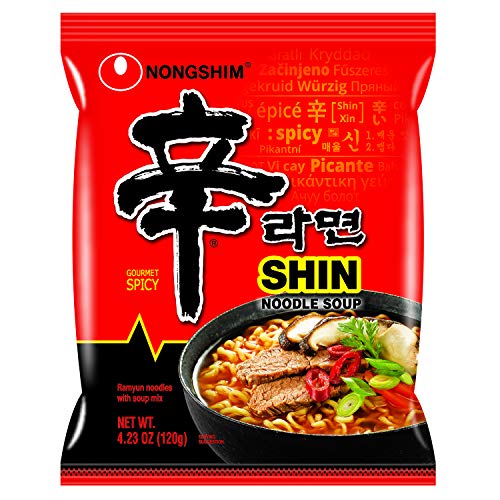 NongShim Shin Ramyun Noodle Soup, Gourmet Spicy, 4.2 Ounce (Pack of 20), Only $19.20