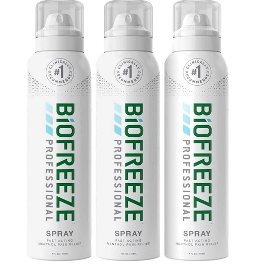 Biofreeze Professional Pain Relief Spray, 4 oz. Aerosol Spray, Colorless, Pack of 3, only $28.26