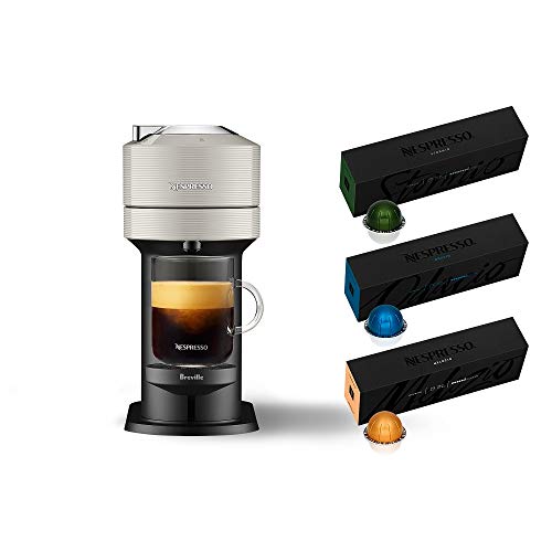 Nespresso Vertuo Next Coffee & Espresso Machine  by Breville, Light Grey, Coffee Maker and Espresso Machine + Nespresso Capsules VertuoLine Medium and Dark Roast Coffee, 30 Count Coffee Pods  $$107.28