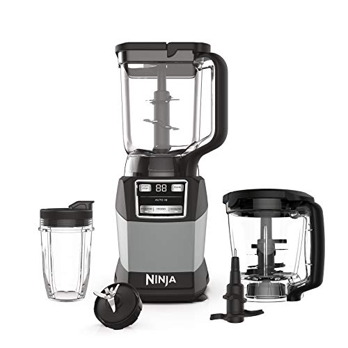 Ninja AMZ493BRN Compact Kitchen System with Auto-iQ, Blender Food Processor Combo, Blend, Chop, Mix Doughs, 1200 Watts, Dishwasher safe 18 oz. Cup, black/grey, Now Only $109.99