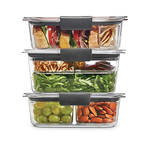 Rubbermaid Leak-Proof Brilliance Food Storage 12-Piece Plastic Containers with Lids | Bento Box Style Sandwich and Salad Lunch Kit, Clear, List Price is $24.99, Now Only $15.13