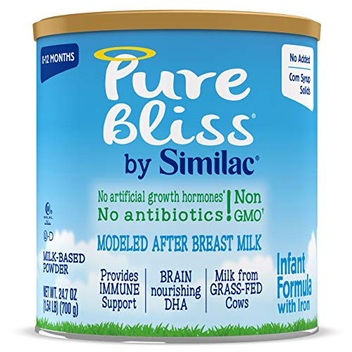 Pure Bliss 婴儿非转基因配方奶粉，适合0-12月的宝宝，24.7 oz/罐，共6罐，现点击coupon后仅售$89.25，免运费！