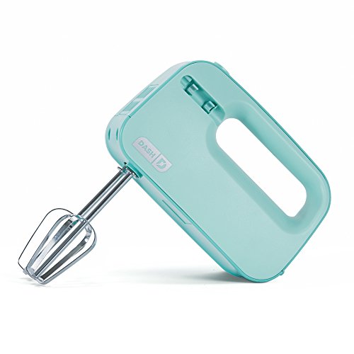 Dash Smart Store Compact Hand Mixer Electric for Whipping + Mixing Cookies, Brownies, Cakes, Dough, Batters, Meringues & More, 3 speed, Aqua, List Price is $19.99, Now Only $12.08