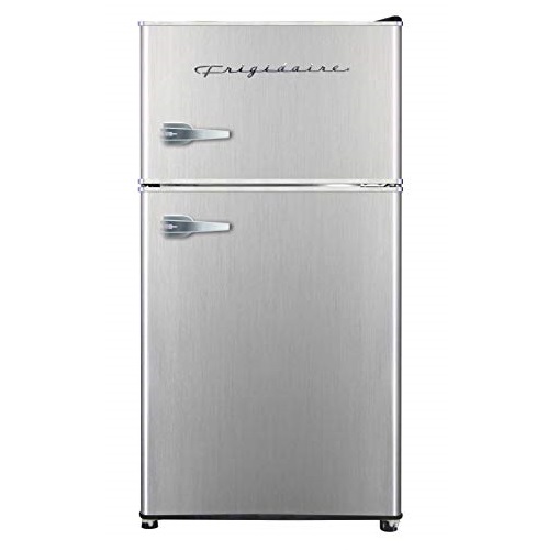 Frigidaire EFR341, 3.2 cu ft 2 Door Fridge and Freezer, Platinum Series, Stainless Steel, Double, List Price is $249.99, Now Only $149, You Save $100.99 (40%)