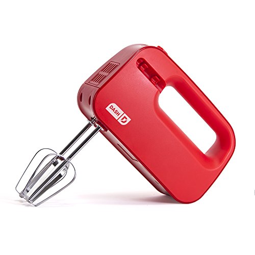 Dash Smart Store Compact Hand Mixer Electric for Whipping + Mixing Cookies, Brownies, Cakes, Dough, Batters, Meringues & More, 3 Speed, Red, List Price is $19.99, Now Only $9.99