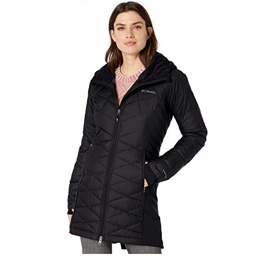 Columbia Women’s Heavenly Long Hybrid Winter Jacket, Water repellent, Down Style, List Price is $150, Now Only $45.94, You Save $104.06 (69%)