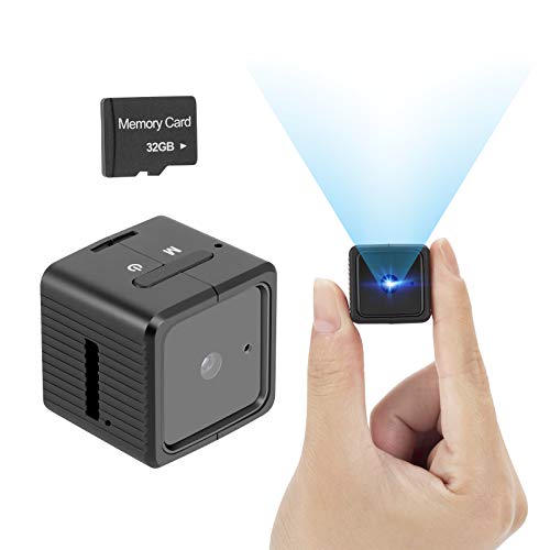 YEEHAO HD 1080P Mini Hidden Spy Camera  with Audio Motion Detection IR Night Vision for Home Indoor Outdoor with Built-in Battery, 32GB Micro SD Card only $10.49