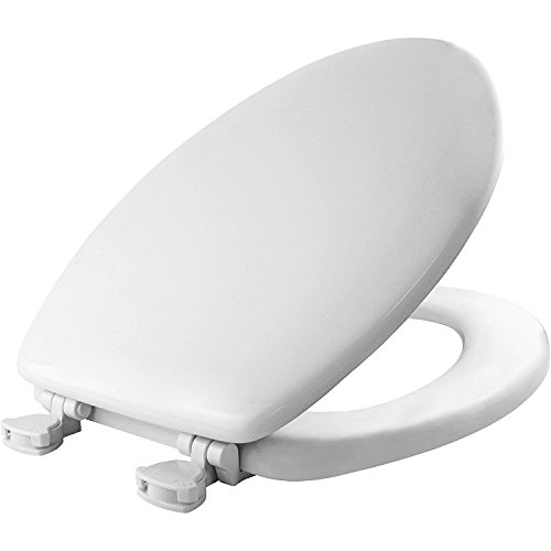 Mayfair Molded Wood Toilet Seat with Easy-Clean & Change Hinges, Elongated, White, 144ECA 000, List Price is $21.99, Now Only $12.48, You Save $9.51 (43%)