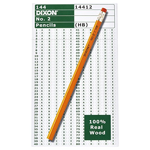 Dixon No. 2 Yellow Pencils, Wood-Cased, Black Core, #2 HB Soft, 144 Count, Boxed (14412), Now Only $4.59