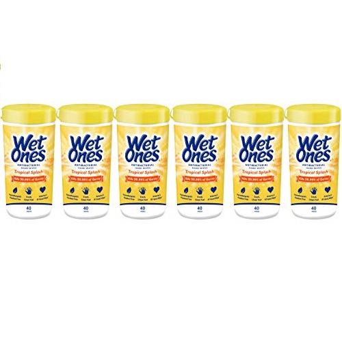 Wet Ones Hand and Face Wipes, Tropical Splash Scent, 40 Count, Pack of 6, List Price is $16.99, Now Only $9.61