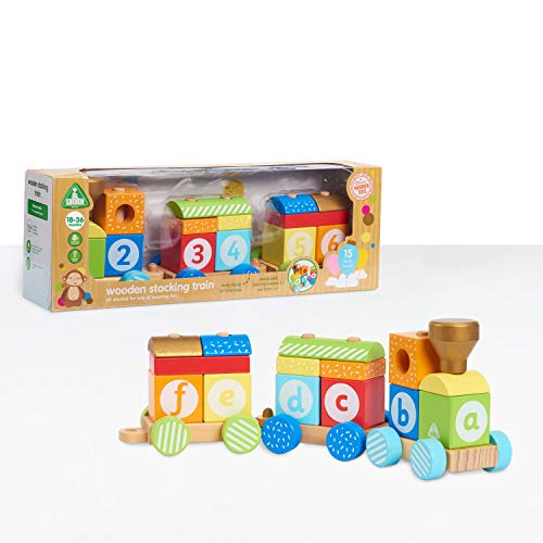 Early Learning Centre Wooden Stacking Train, Hand Eye Coordination, Problem Solving, Toys for Ages 18-36 Months, Amazon Exclusive, List Price is $24.99, Now Only $8.08