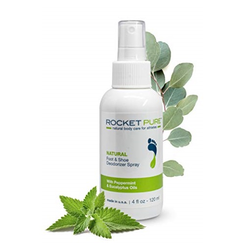 Rocket Pure - Odor Control for Feet, Shoes & Gym Gear - Natural Foot & Shoe Deodorizer Spray - Mint - 4 fl oz, List Price is $19.95, Now Only $5.65