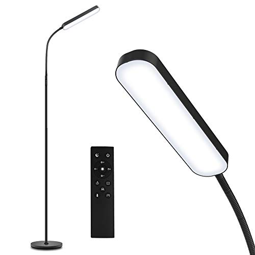 Led Floor Lamp with 4 Color Temperature and Stepless Dimmer, Remote and Touch Control Floor Lamp, Adjustable Gooseneck Standing Lamp for Living Room, List Price is $49.99, Now Only $27.99