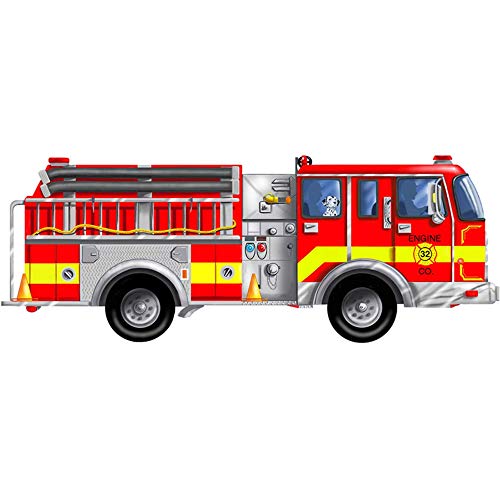 Melissa & Doug大型消防车拼图玩具，现仅售$6.80