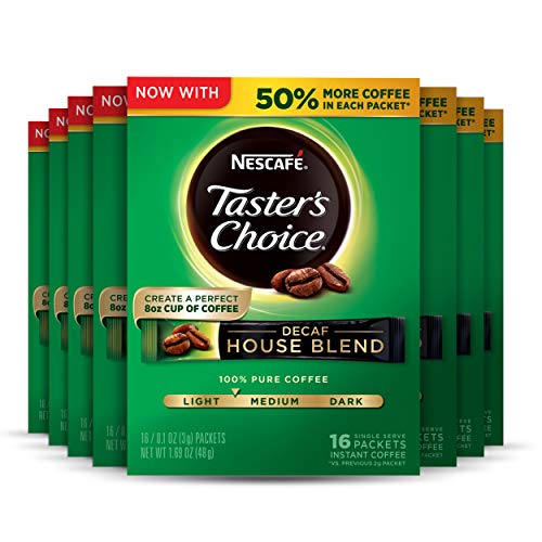 Nescafe Taster's Choice Decaf Instant Coffee, House Blend, 16 count (Pack of 8),Only $18.81