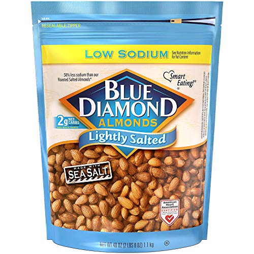 Blue Diamond Almonds Low Sodium Lightly Salted Snack Nuts, 40 Oz Resealable Bag (Pack of 1), List Price is $13.12, Now Only $10.50