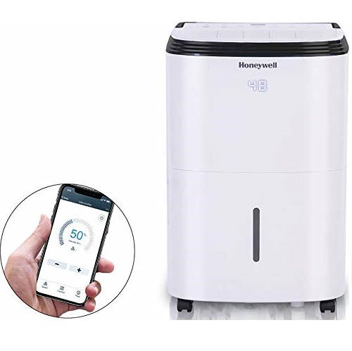 Honeywell Basement & Large Room Up to 4000 Sq. Ft, TP70AWKN Smart Wi-Fi Energy Star Dehumidifier, 70 Pint, White, List Price is $339.99, Now Only $253.57, You Save $86.42 (25%)