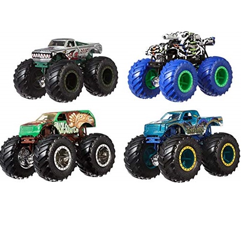 Hot Wheels Monster Trucks 1:64 Scale 4-Pack with Giant Wheels Gift Idea for Kids 3 to 6 Years Old [Sytles May Vary], List Price is $17.99, Now Only $13.99, You Save $4.00 (22%)