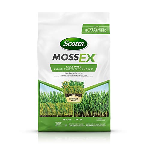 Scotts MossEx - Kills Moss but Not Lawns, Contains Nutrients to Green The Lawn, Moss Control for Lawns, Helps Develop Thick Grass, Treats up to 5,000 sq. ft, 18.37 lbs., Only $8.00