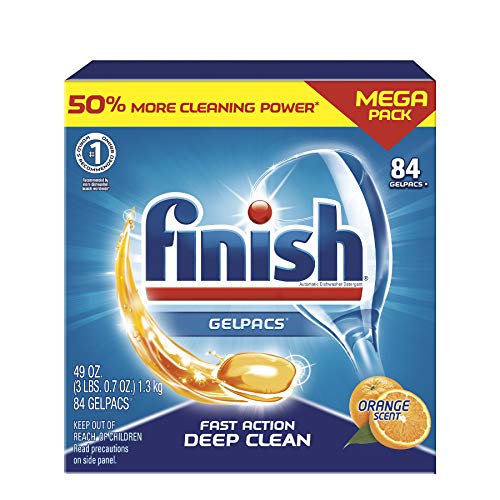 Finish Gelpacs Dishwasher Detergent, Orange Scent, 84 Count, List Price is $12.98, Now Only $8.26