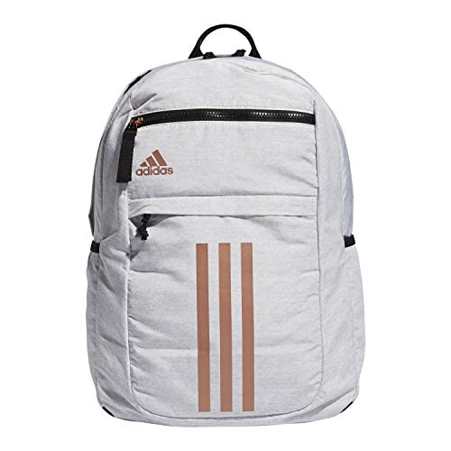 adidas Unisex League 3 Stripe Backpack, Silver/Black, One Size, Only $33.00