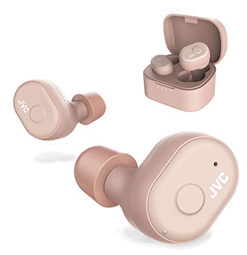 JVC Truly Wireless Earbuds Headphones, Bluetooth 5.0, Water Resistance(Ipx5), Long Battery Life (4+10 Hours), Secure and Comfort Fit with Memory Foam Earpieces - HAA10TP (Pink),  Only $34