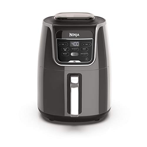 Ninja AF150AMZ Air Fryer XL that Air Fry's, Air Roast's , Bakes, Reheats, Dehydrates with 5.5 Quart Capacity, and a high gloss finish, grey, List Price is $149.99, Now Only $99.99