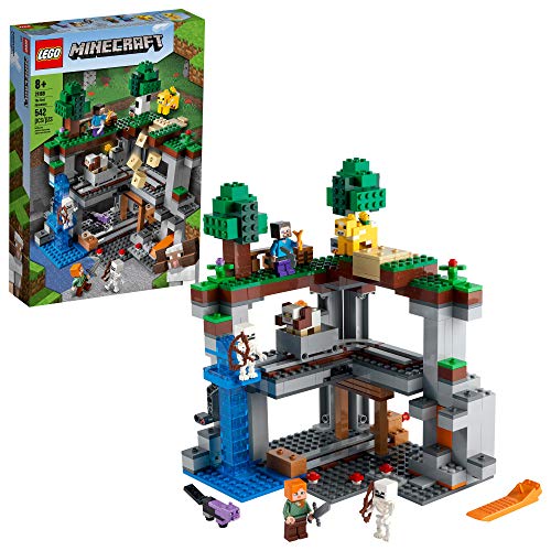 LEGO Minecraft The First Adventure 21169 Hands-On Minecraft Playset; Fun Toy Featuring Steve, Alex, a Skeleton, Dyed Cat, Moobloom and Horned Sheep, New 2021 (542 Pieces),Only $58.99