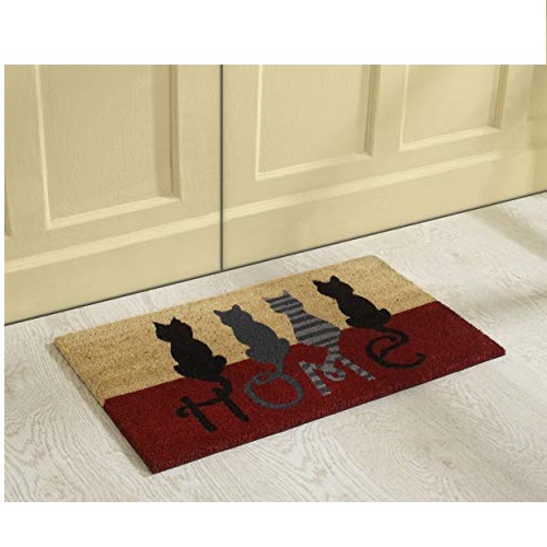 Better Trends Door Mat is Strong Easy to Clean and Colorful 100% Natural Coir in Vibrant Designs, 18