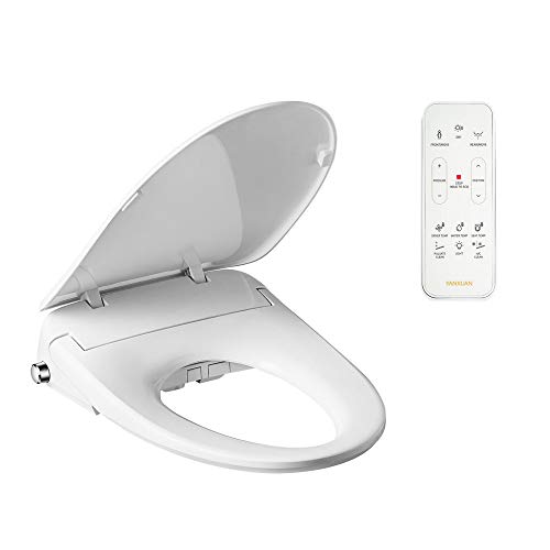 YANXUAN Bidet Toilet Seat, Slim Deign Instant Heating Smart Bidet, Self Cleaning Stainless Nozzle, Heated Seat, Warm Air Dryer, Deodorizer, Remote Control, Elongated, Now Only $199.50