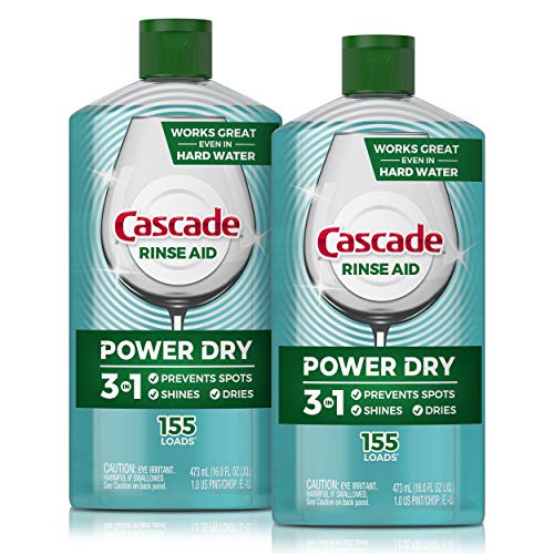 Cascade Power Dry Dishwasher Rinse Aid, 16 Fl Oz, 2 Count, List Price is $11.62, Now Only $8.05