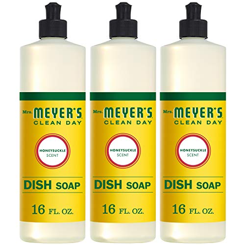 Mrs. Meyer's Clean Day Dishwashing Liquid Dish Soap, Cruelty Free Formula, Honeysuckle Scent, 16 oz - Pack of 3, Now Only $7.79