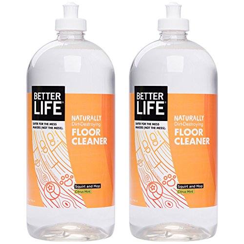 Better Life 地板清洁剂，柑橘柠檬味， 32 oz/瓶，共2瓶，现点击coupon后仅售$9.09，免运费！