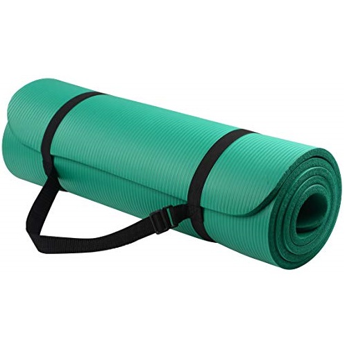 Everyday Essentials 1/2-Inch Extra Thick High Density Anti-Tear Exercise Yoga Mat with Carrying Strap, Green, List Price is $24.99, Now Only $14.25, You Save $10.74 (43%)