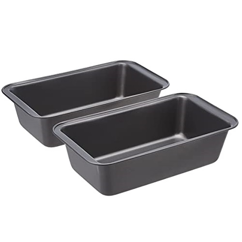 Amazon Basics Nonstick Baking Bread Loaf Pan, 9.5 x 5 Inch, Set of 2,  Only $10.84
