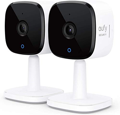 eufy Security Solo IndoorCam C24 2-Cam Kit, 2K Security Indoor Camera, Plug-in Camera with Wi-Fi, Human and Pet AI, Works with Voice Assistants, Only $57.61