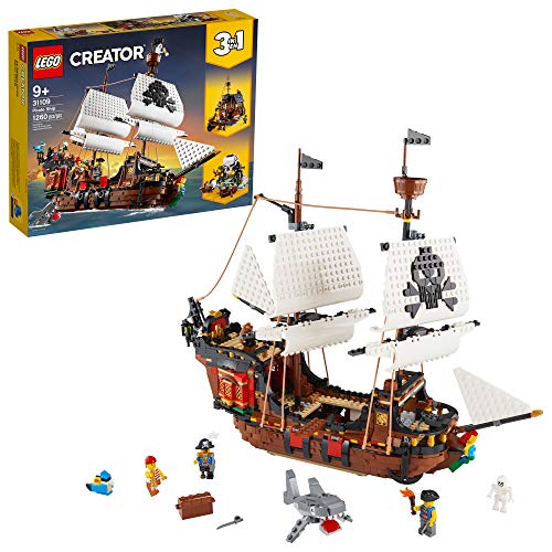 LEGO Creator 3in1 Pirate Ship 31109 Building Playset for Kids who Love Pirates and Model Ships, Makes a Great Gift for Children who Like Creative Play and Adventures,   Only $79.99