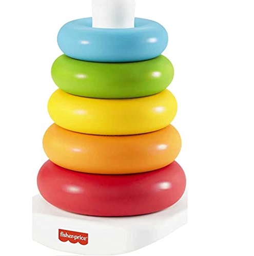Fisher-Price Rock-a-Stack, Classic Ring Stacking Toy Made from Plant-Based Materials for Babies Ages 6 Months and Older, List Price is $6.99, Now Only $3.25