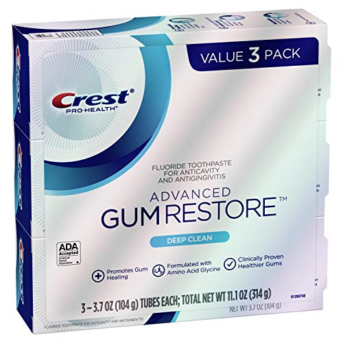 Crest Pro-Health Advanced Gum Restore Toothpaste, Deep Clean 3.7 Oz (Pack of 3), Now Only $10.99
