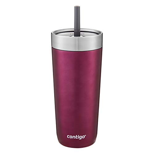 Contigo Luxe Stainless Steel Tumbler with Spill-Proof Lid and Straw | Insulated Travel Tumbler with No-Spill Straw, 18 oz, Passion Fruit, List Price is $24.99, Now Only $13.93, You Save $11.06 (44%)