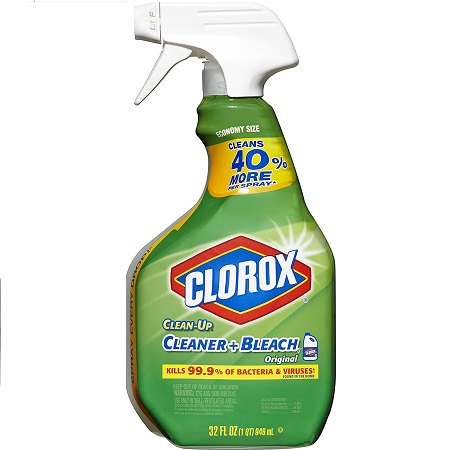 Clorox 多功能杀菌清洁喷雾，含漂白剂， 32 Fl Oz，原价$9.99，现仅售$3.28