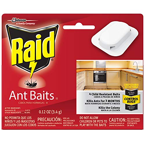 Raid雷達 強效殺螞蟻葯，4塊，原價$4.99，現點擊coupon后僅售$1.94，免運費！