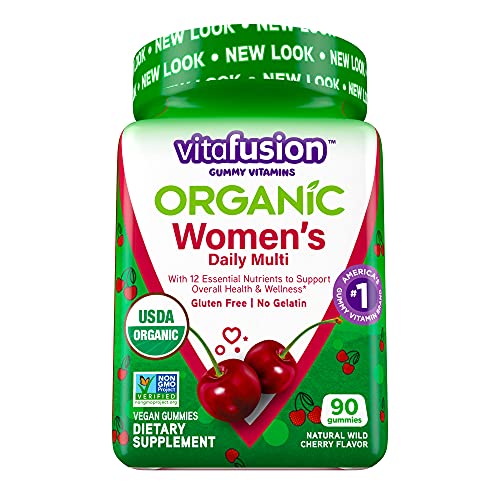 Vitafusion Organic Women’s Gummy Multivitamin, 90 Count - Non-GMO, Gluten-Free, No Gelatin, No HFCS, List Price is $16.99, Now Only $10.48