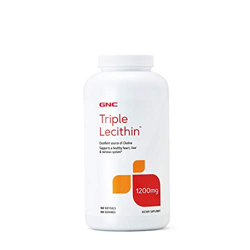 GNC Triple Lecithin 1200mg | Supports a Healthy Heart, Liver and Nervous System | 180 Softgels, List Price is $14.99, Now Only $2.99, You Save $12.00 (80%)