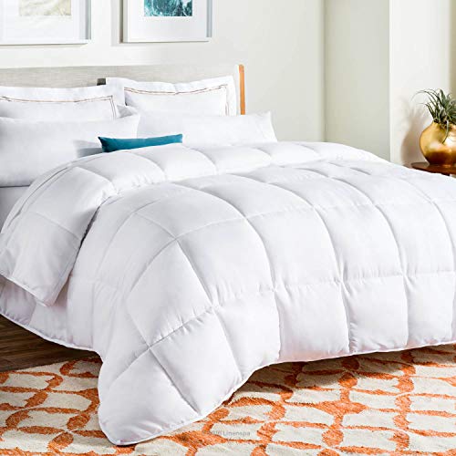 LINENSPA All-Season White Down Alternative Quilted Comforter - Corner Duvet Tabs - Hypoallergenic -Machine Washable - Duvet Insert or Stand-Alone Comforter - Queen,  Only $26.49