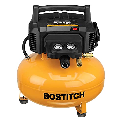 BOSTITCH Pancake Air Compressor, Oil-Free, 6 Gallon, 150 PSI (BTFP02012) only $129.00 & FREE Returns