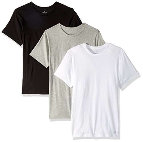 Calvin Klein 卡爾文克萊因 CK 男式短袖圓領T恤 打底衫，3條裝，原價$39.50，現僅售$22.99