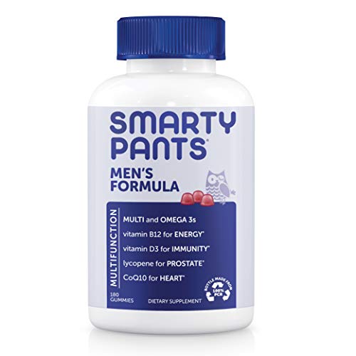 SmartyPants Men's Formula, Daily Multivitamin for Men: Vitamins C, D3, Zinc, Omega 3, CoQ10, & B12 for Immune Support, Energy, Prostate & Heart Health, Fruit Flavor, 180 Gummies (30 Day )), Only $9.39