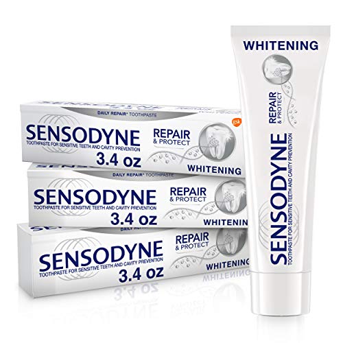 史低价！Sensodyne舒适达 美白敏感修复牙膏，3.4 oz/支，共3支，现点击coupon后仅售$13.66，免运费！