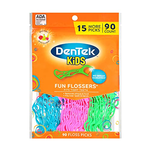 DenTek 动物造型水果口味儿童牙线棒， 90个，原价$5.99，现仅售$2.84，免运费！